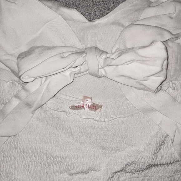 White linen cropped blouse - Picture 4 of 4